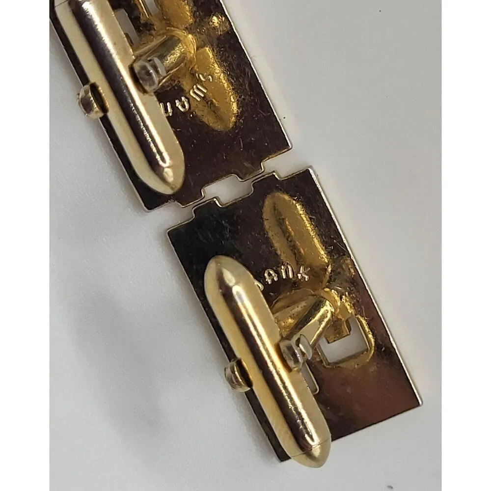 Vintage 1960's Swank Art Deco Cuff Links 0.75in